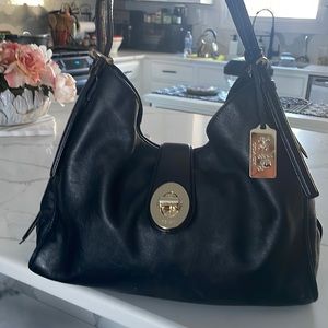 Coach Original Leather Black Shoulder Tote Bag#C1421-32221